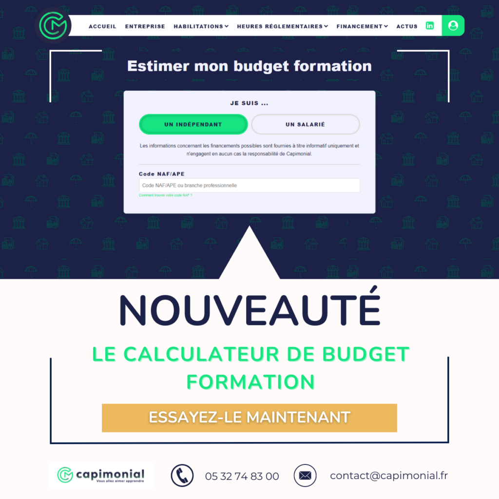 Découvrez notre nouveau calculateur de budget formation